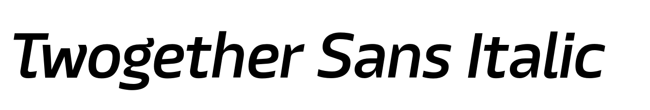 Twogether Sans Italic